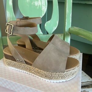 Adorable ankle strap espadrille sandles